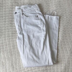 Straight Leg White Jeans